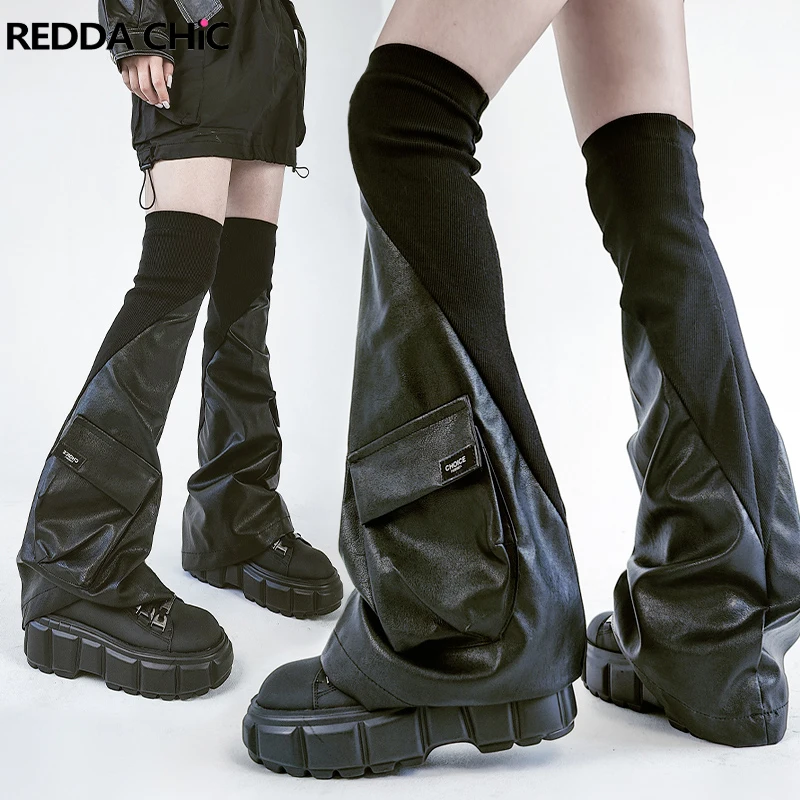 Женские кожаные гетры ReddaChic в рубчик, кожаные гетры в стиле пэчворк, черные функциональные длинные ботинки до бедра с карманами, чехол в стиле киберпанк, Y2k, ретро, гетры
Женские кожаные гетры ReddaChic в рубчик, кожаные гетры в стиле пэчворк, черные функциональные длинные ботинки до бедра с карманами, чехол в стиле киберпанк, Y2k, ретро, гетры