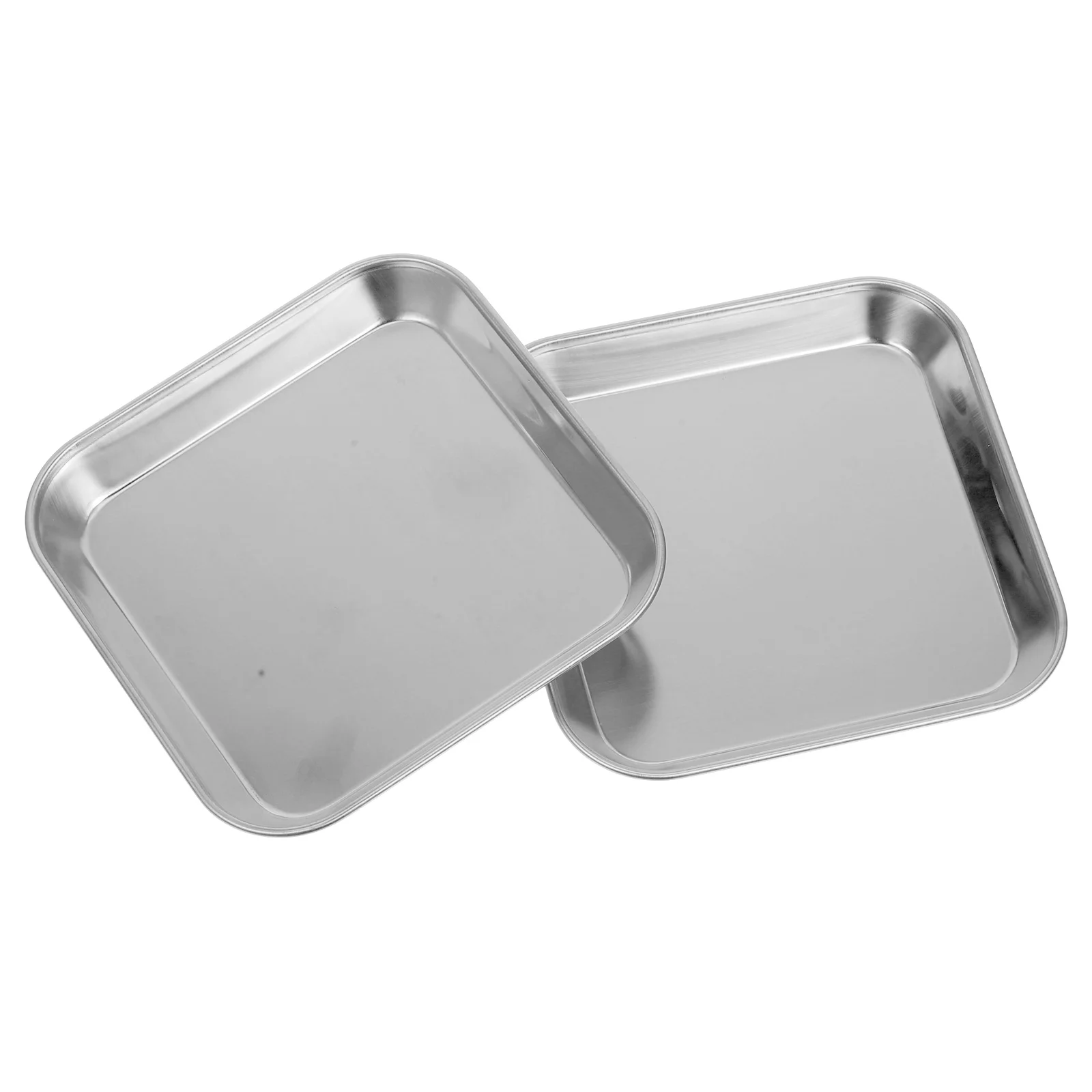 2 Pcs Heavy Duty Stainless Steel Square Plate Metal Baking Sheet Lunch Tray Salad Storage Container Versatile Appetizer for Home
2 Pcs Heavy Duty Stainless Steel Square Plate Metal Baking Sheet Lunch Tray Salad Storage Container Versatile Appetizer for Home