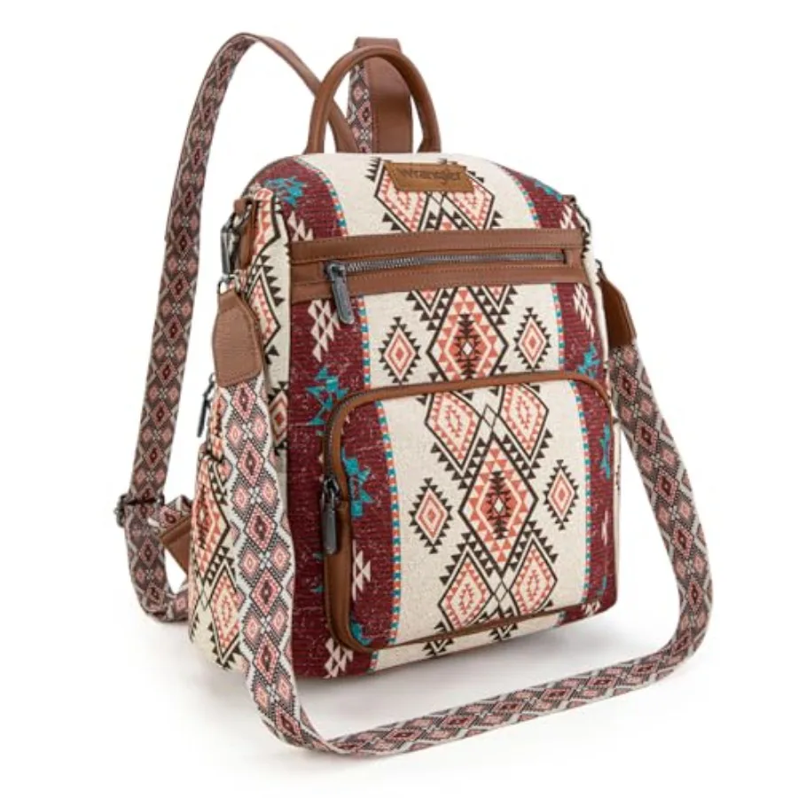 Wrangler Convertible Backpack Purse for Women Western Aztec Backpack Travel Bags WG213-9110BR
Wrangler Convertible Backpack Purse for Women Western Aztec Backpack Travel Bags WG213-9110BR