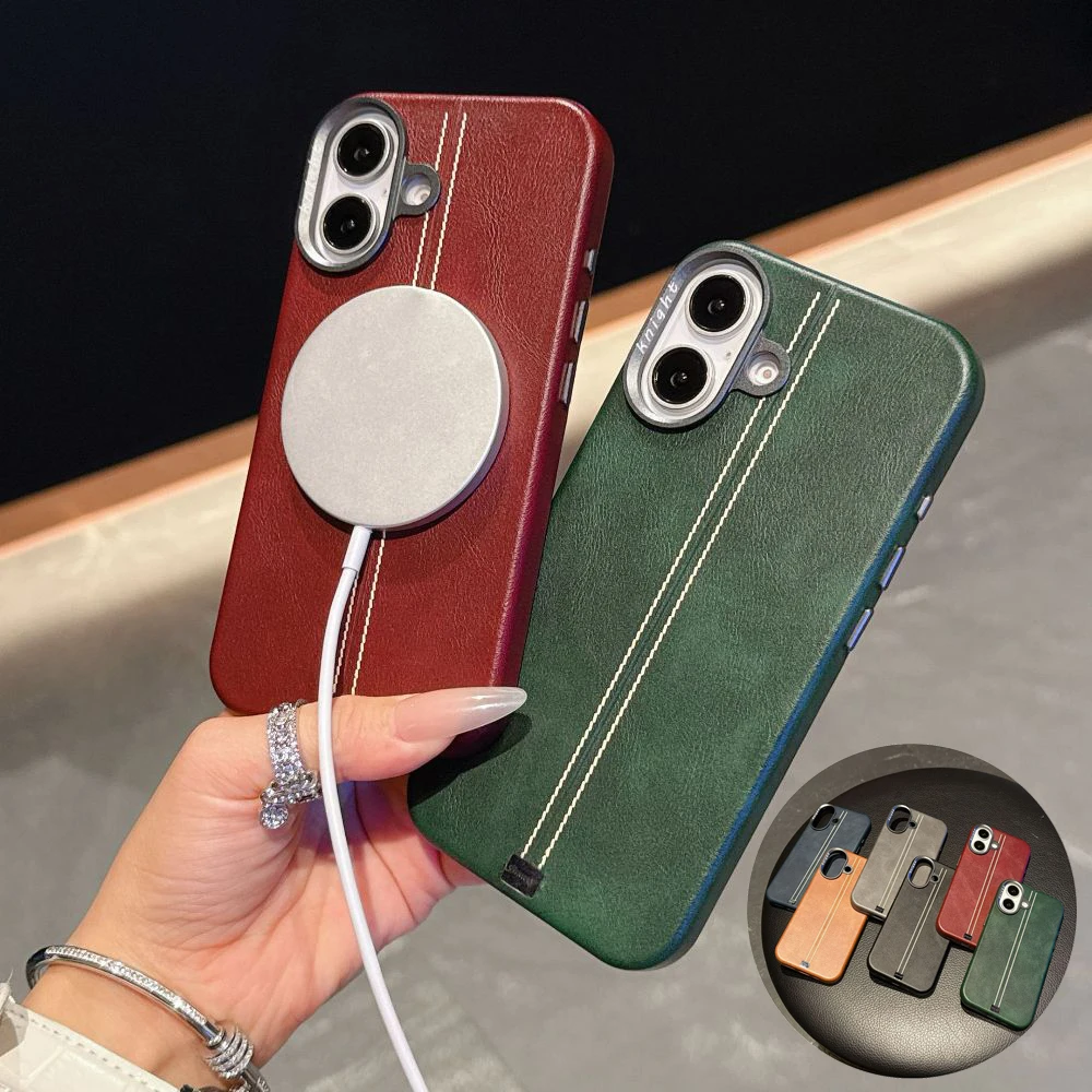 Solid Color Oil Wax Leather Phone Case For iPhone 16 Pro Max 15 14 Plus 13 Pro Series With Back Magnetic Cover
Solid Color Oil Wax Leather Phone Case For iPhone 16 Pro Max 15 14 Plus 13 Pro Series With Back Magnetic Cover