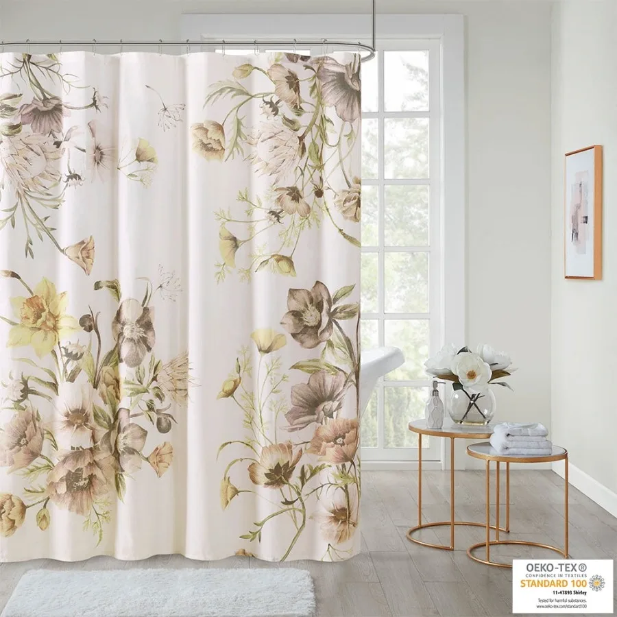 Printed Cotton Shower Curtain 72" x 72" Machine-Washable Blush
Printed Cotton Shower Curtain 72" x 72" Machine-Washable Blush
