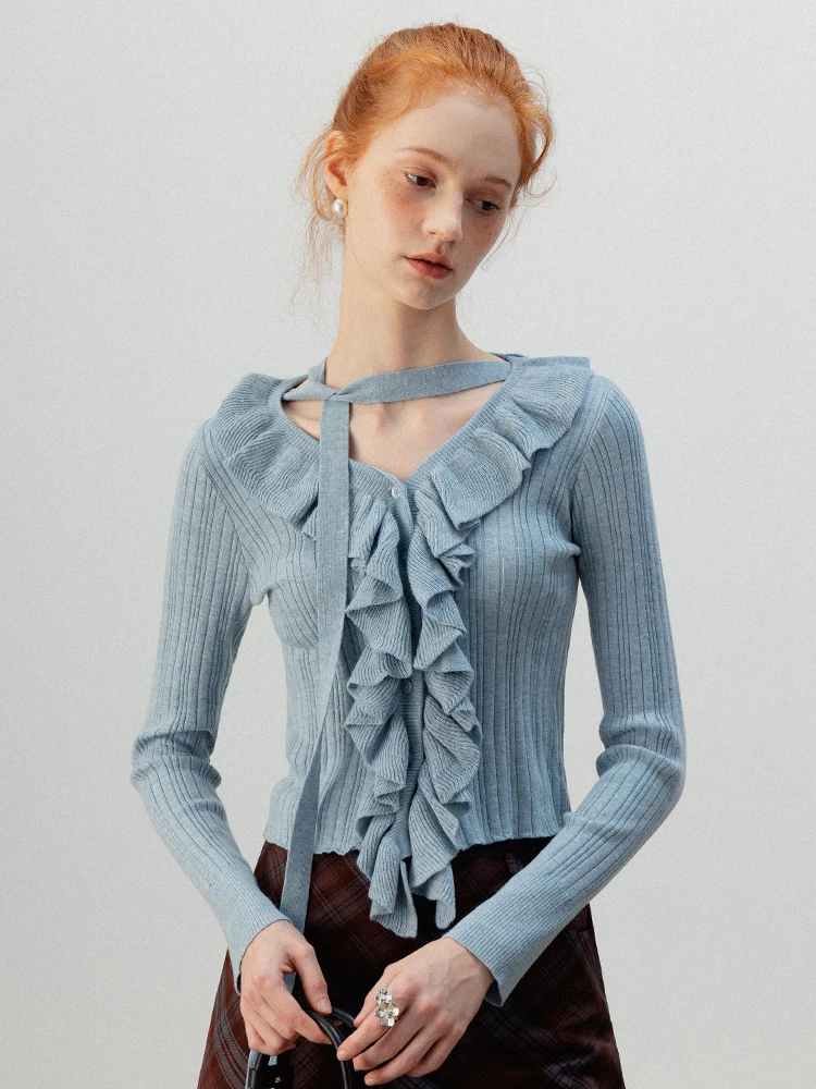 EGGKA Faionable вязаный свитер с v-образным вырезом и кружевной отделкой, дизайн пояса Long Sve, женский акриловый топ премиум-класса
EGGKA Faionable вязаный свитер с v-образным вырезом и кружевной отделкой, дизайн пояса Long Sve, женский акриловый топ премиум-класса