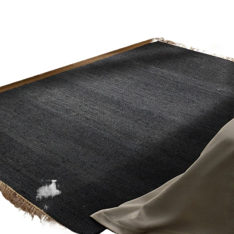 Black carpet imported jute hand-woven living room Japanese tatami bedroom bedside blanket no glue
Black carpet imported jute hand-woven living room Japanese tatami bedroom bedside blanket no glue