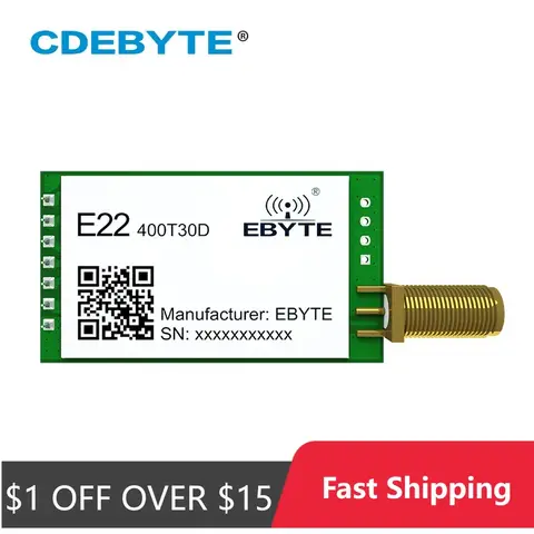 LoRa Module CDEBYTE E22 UART Series 433/868/915MHz 22/30/33/37dBm DIP TTL 3.3V-5V LoRa UART Wireless Module Transceiver