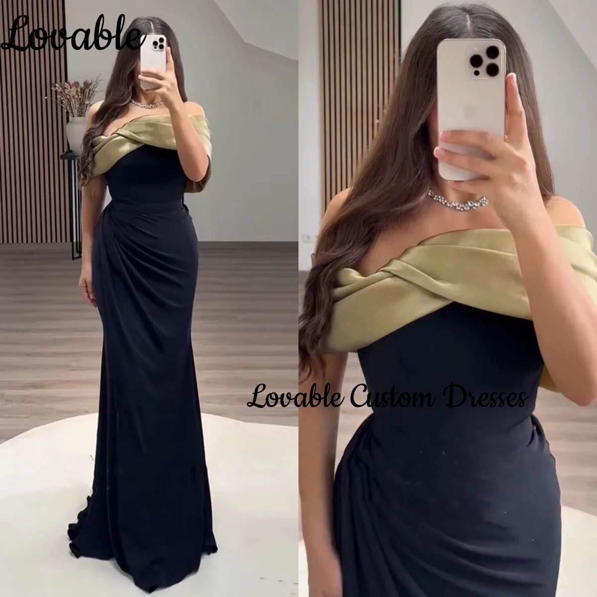 Вечерние платья по индивидуальному заказу, женские вечерние платья с открытыми плечами и русалкой, черное свадебное платье длиной до пола на молнии
Вечерние платья по индивидуальному заказу, женские вечерние платья с открытыми плечами и русалкой, черное свадебное платье длиной до пола на молнии