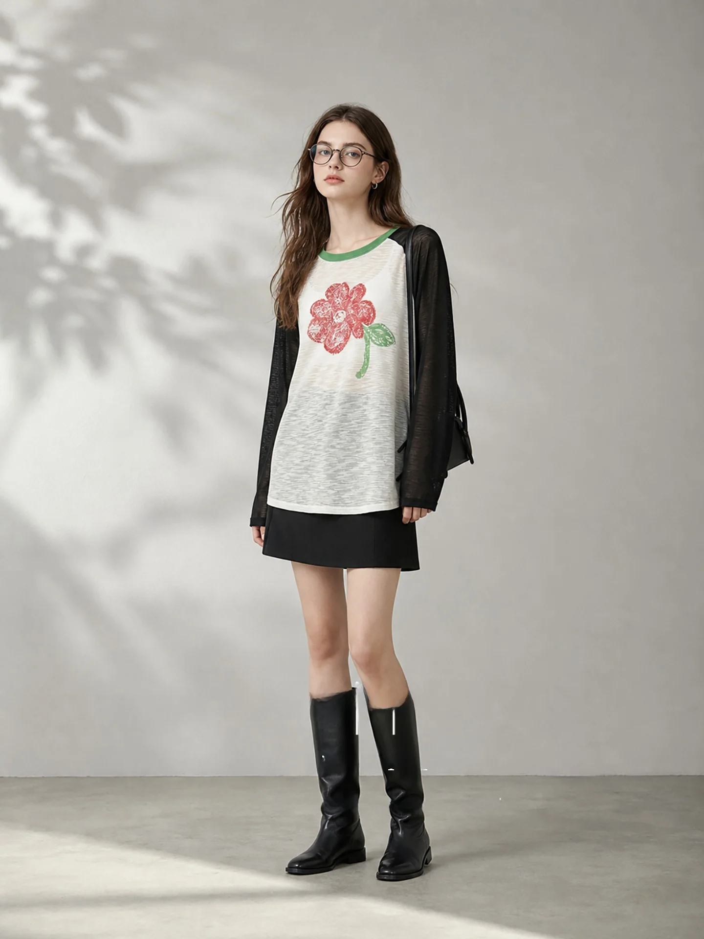 HUAAPPUW Summer New Loose Fit Knitted Top Floral Print See through Thin Workwear Contrast Color Long Sleeve Women's Fashion
HUAAPPUW Summer New Loose Fit Knitted Top Floral Print See through Thin Workwear Contrast Color Long Sleeve Women's Fashion
