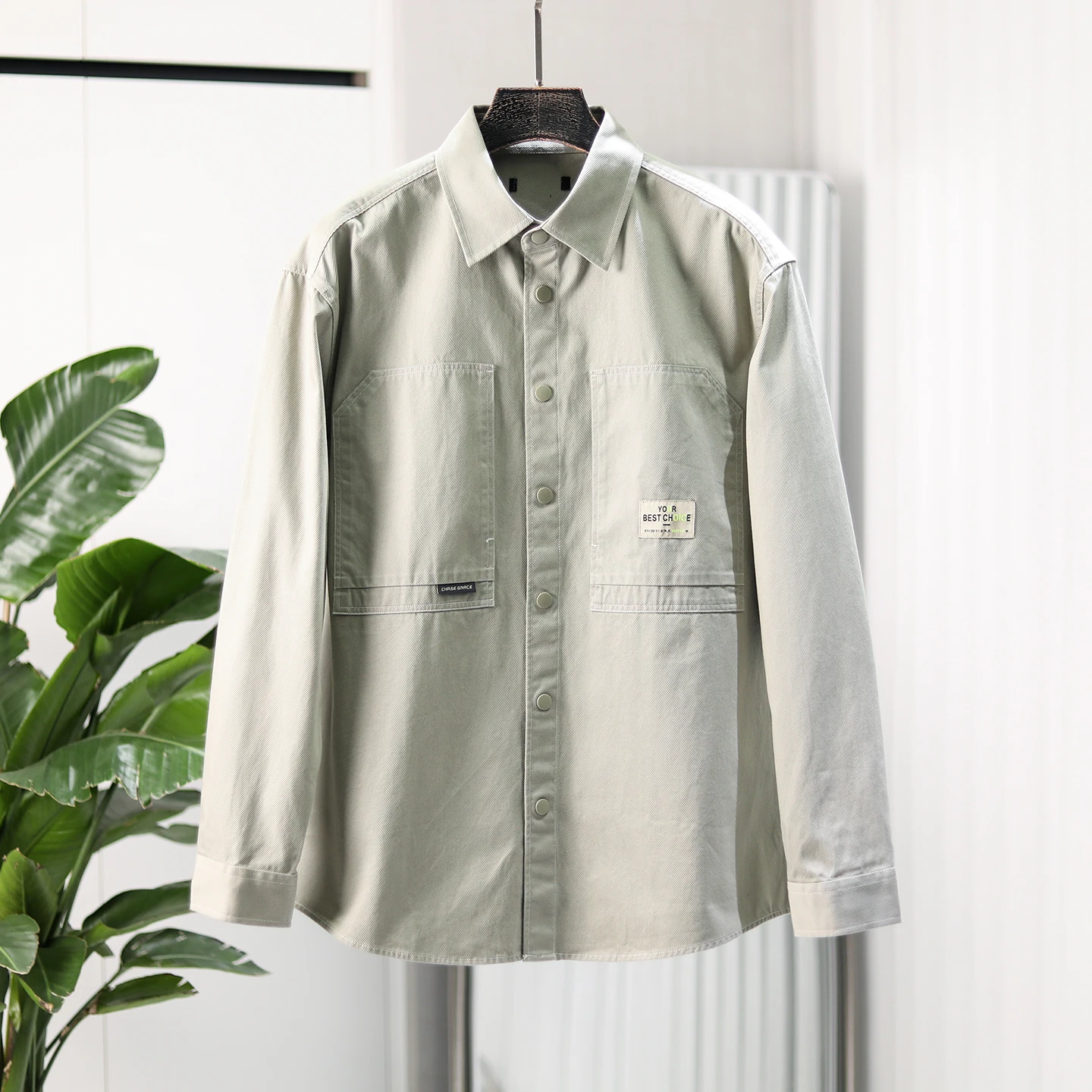 Casual Cotton Workwear irt Jaet for Men Spring Autumn Loose Fit Waed Plaid Pattern Button up Long Sve Casual irt
Casual Cotton Workwear irt Jaet for Men Spring Autumn Loose Fit Waed Plaid Pattern Button up Long Sve Casual irt