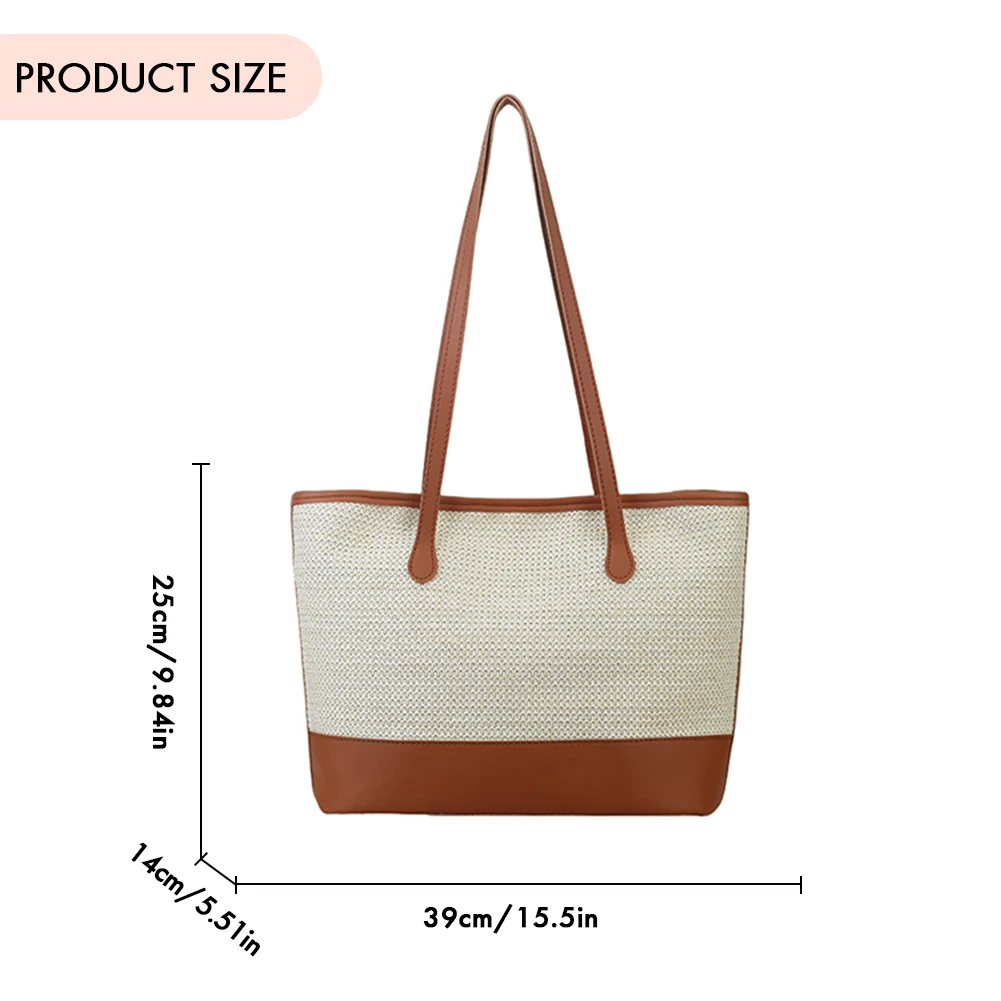 Женская тканая сумка-тоут в стиле пэчворк, летняя пляжная сумка из искусственной кожи, большая вместительная модная сумка для подмышек, женская сумка для покупок
Женская тканая сумка-тоут в стиле пэчворк, летняя пляжная сумка из искусственной кожи, большая вместительная модная сумка для подмышек, женская сумка для покупок