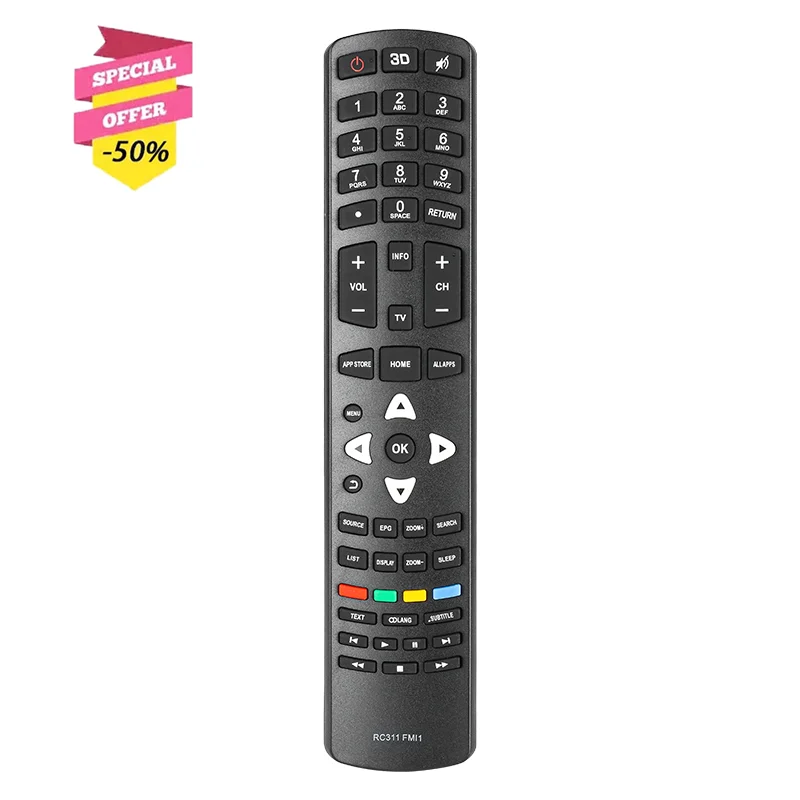 RC311 FMI1 Remote Control For TCL TV LED55E5700UDS LED55E6700UDS LED49E5700UDS LED65E5700UDS 32P1S 43P1FS 43P10US 48P1CFS 49P1FS
RC311 FMI1 Remote Control For TCL TV LED55E5700UDS LED55E6700UDS LED49E5700UDS LED65E5700UDS 32P1S 43P1FS 43P10US 48P1CFS 49P1FS