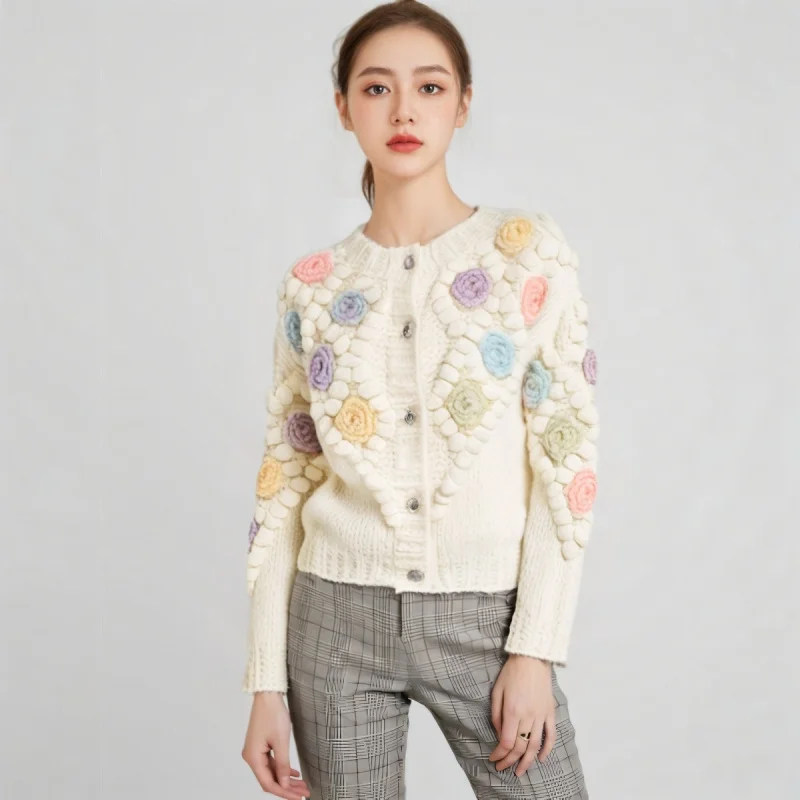 2026 French retro women's handcrafted crochet sweater, vintage age-reducing forest-style knitted cardigan
2026 French retro women's handcrafted crochet sweater, vintage age-reducing forest-style knitted cardigan