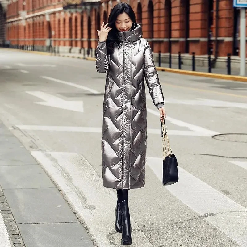 Down Cotton Coat Womens 2023 New Winter Jacket Hooded Long Parkas Oversize Glossy Outerwear Fashion Thicken Warm Overcoat
Down Cotton Coat Womens 2023 New Winter Jacket Hooded Long Parkas Oversize Glossy Outerwear Fashion Thicken Warm Overcoat