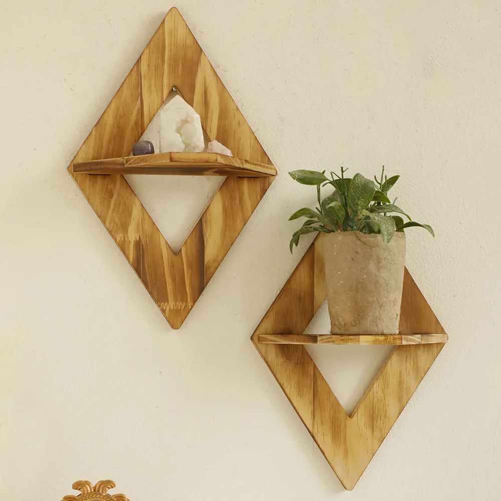 Laser Cut Diamond Wood Wall Hanging Flower Pot Shelf Home Decoration Wall Storage Shelf Home Balcony Wall Decoration
Laser Cut Diamond Wood Wall Hanging Flower Pot Shelf Home Decoration Wall Storage Shelf Home Balcony Wall Decoration