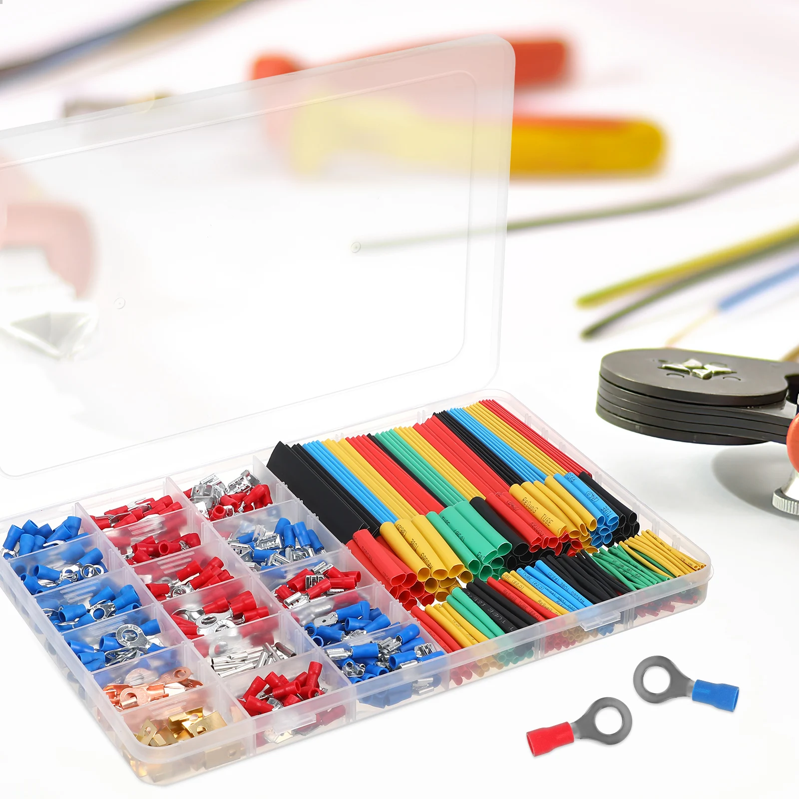 1 set Wire Connectors Kit Electrical Insulated Terminals Heat Shrink Tube Automotive Marine Butt Connectors Spade Ring Terminal
1 set Wire Connectors Kit Electrical Insulated Terminals Heat Shrink Tube Automotive Marine Butt Connectors Spade Ring Terminal