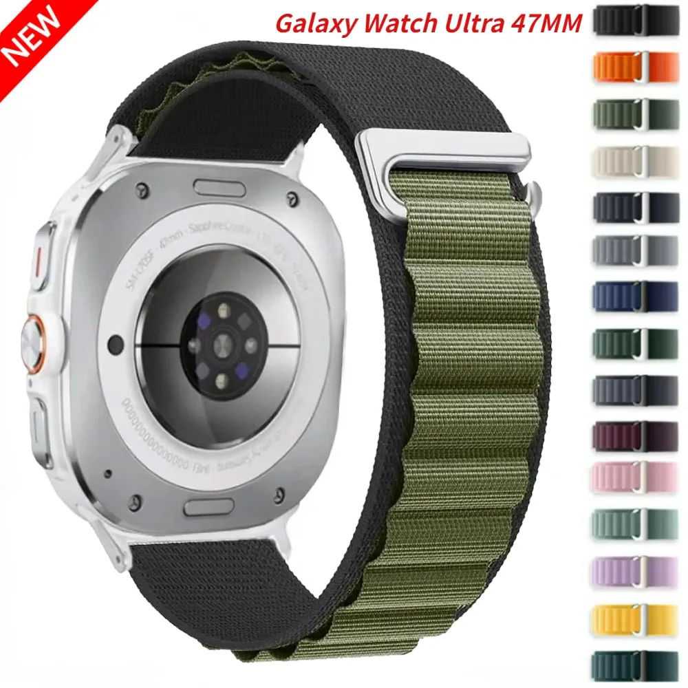 Alpine Loop Bracelet for Samsung Galaxy Watch Ultra Band 47mm 2025 Nylon Breathable Wristband for Galaxy Watch 8-7 Ultra Strap
Alpine Loop Bracelet for Samsung Galaxy Watch Ultra Band 47mm 2025 Nylon Breathable Wristband for Galaxy Watch 8-7 Ultra Strap