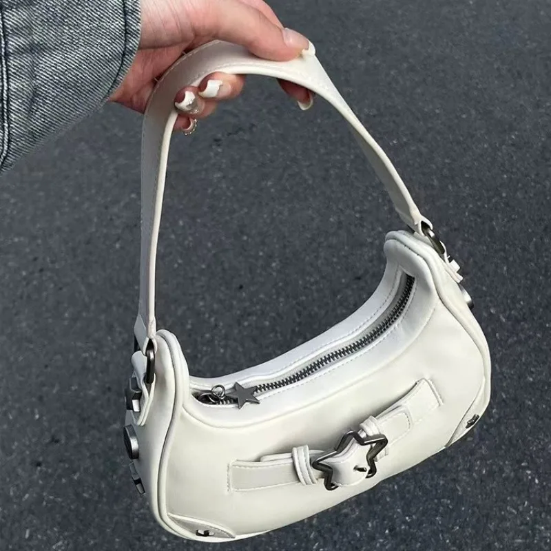 2025 new spicy underarm bag popular pu leather personality star buckle shoulder women's bag motorcycle tide cool handbag
2025 new spicy underarm bag popular pu leather personality star buckle shoulder women's bag motorcycle tide cool handbag