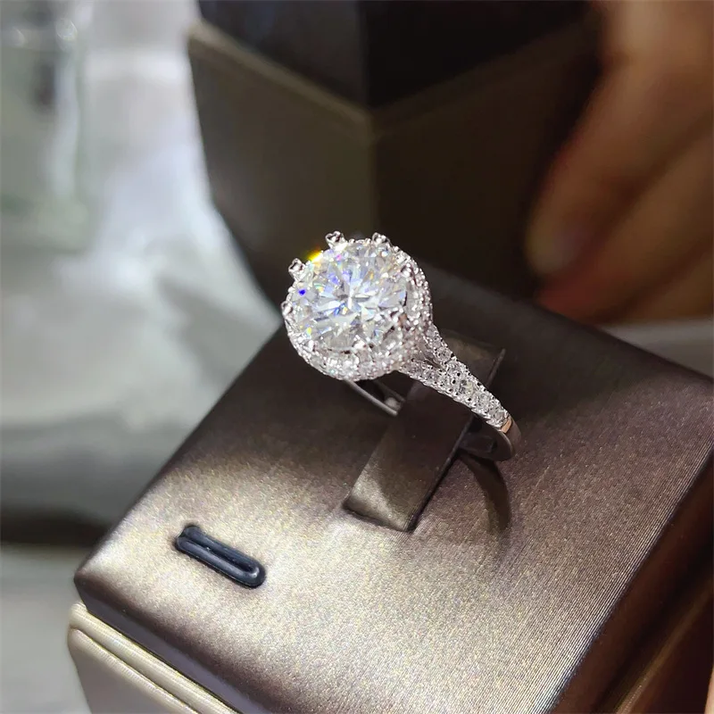 Luxury Platinum Solid Platinum PT950 Women's Ring Diamond D Color 3-carat Wedding Anniversary Proposal Women's Ring
Luxury Platinum Solid Platinum PT950 Women's Ring Diamond D Color 3-carat Wedding Anniversary Proposal Women's Ring