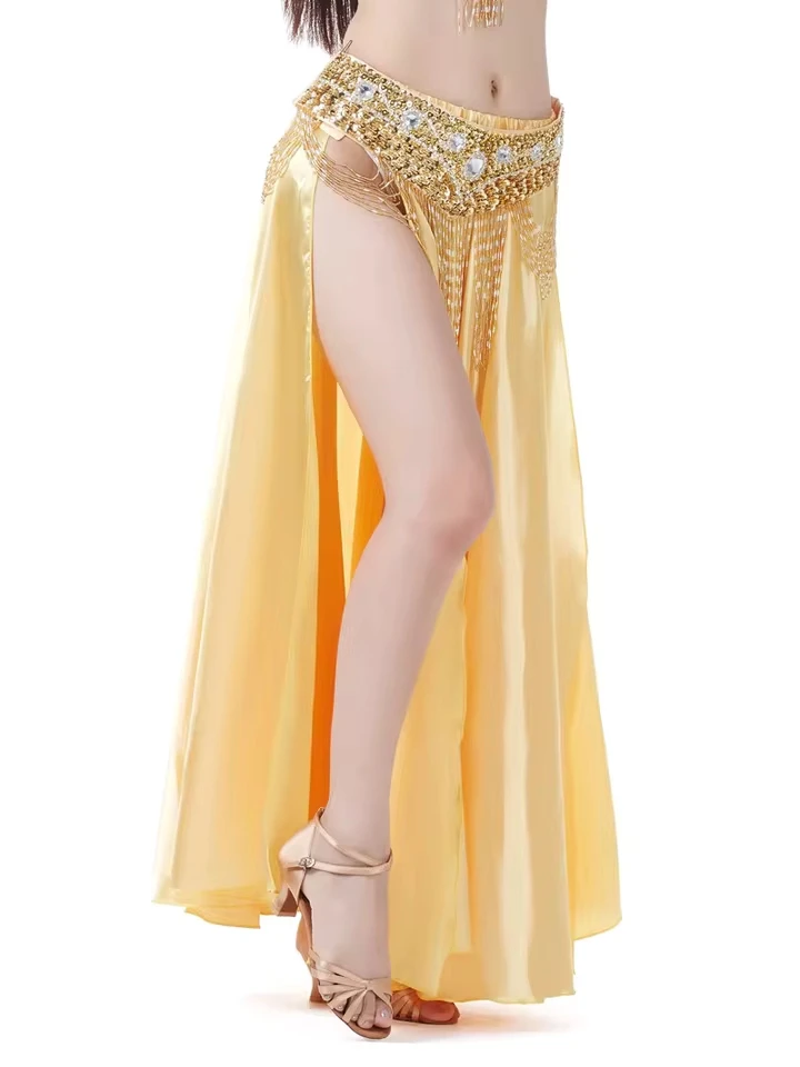 Double Split Satin Skirt Belly Dance Swing Skirt Dance Skirt Belly Dance Stage Performance Skirt Color Glitter Skirt
Double Split Satin Skirt Belly Dance Swing Skirt Dance Skirt Belly Dance Stage Performance Skirt Color Glitter Skirt