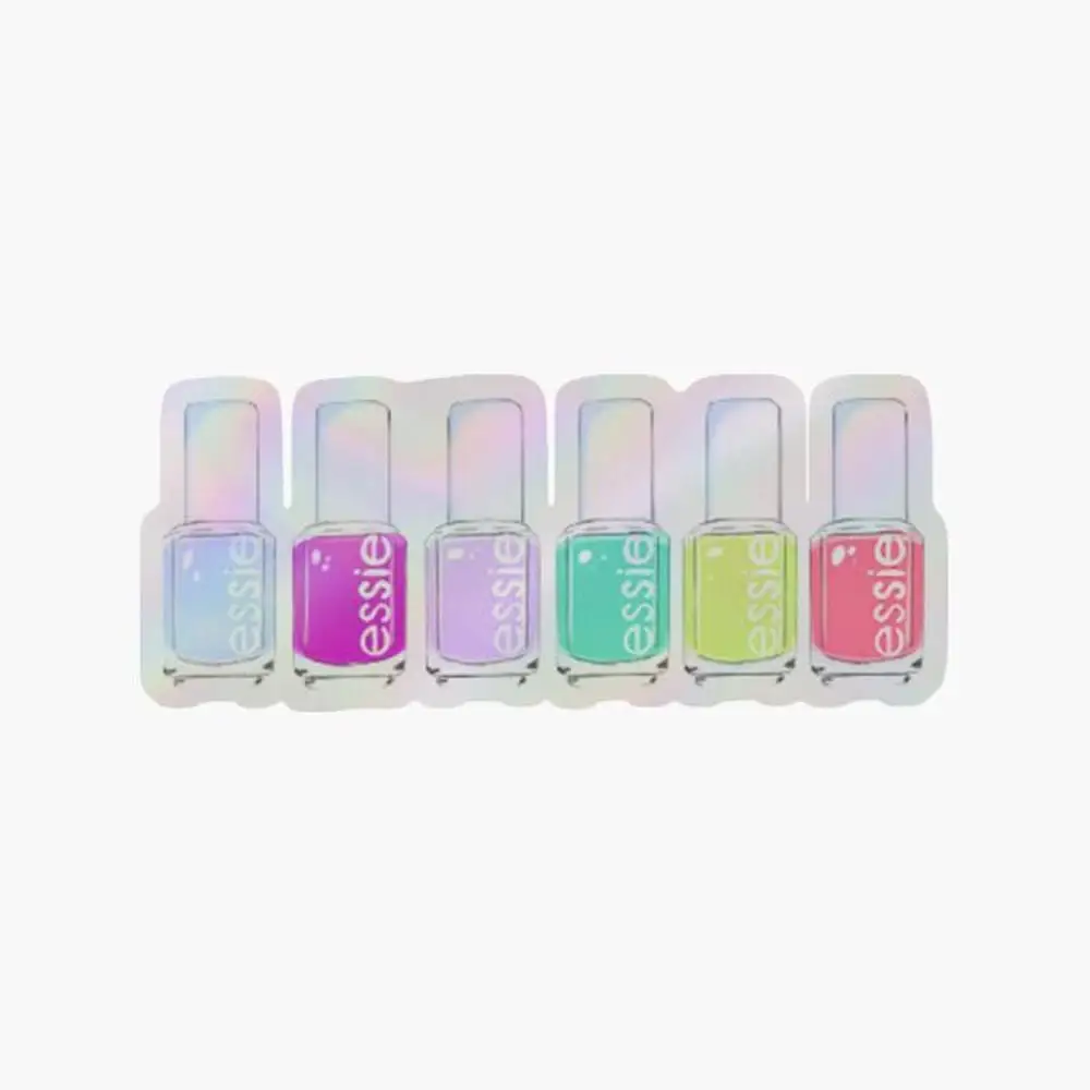 Nail Polish Holographic Sticker for Laptop Decor Bedroom Car Cute Cartoon Art Fashionable Public Suitcase
Nail Polish Holographic Sticker for Laptop Decor Bedroom Car Cute Cartoon Art Fashionable Public Suitcase