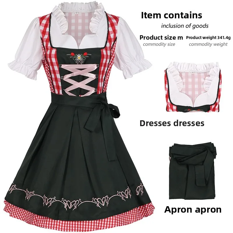 New German Oktoberfest Maid Clothes Cos Clothes Traditional Ethnic Dress Performance Clothes
New German Oktoberfest Maid Clothes Cos Clothes Traditional Ethnic Dress Performance Clothes