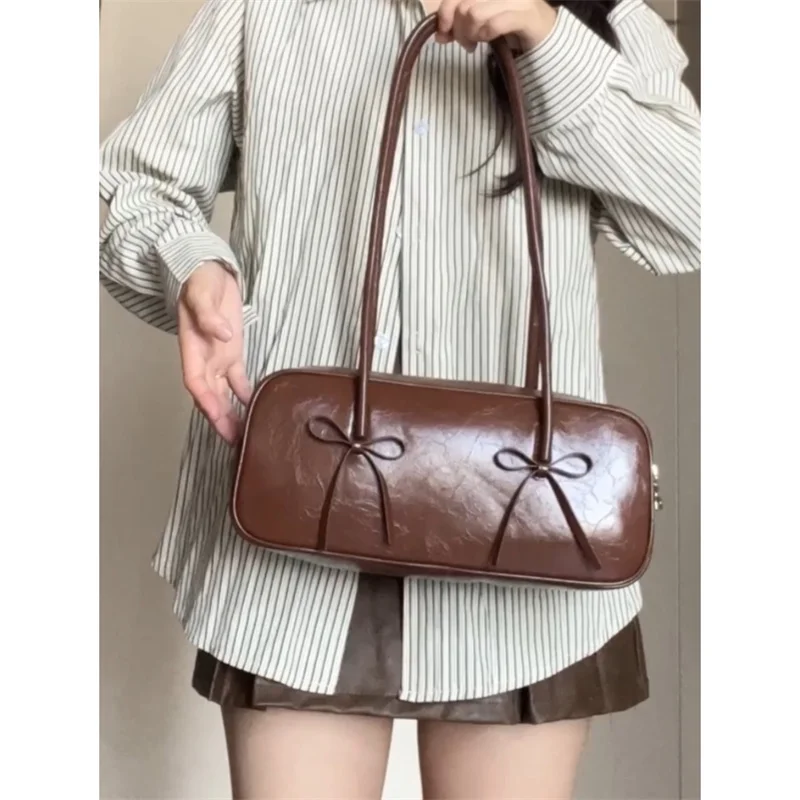 Vintage Bowknot Unerarm Bags for Women Simple Pu Leather Ladies Shoulder Bag Fashion Small Square Female Handbags Tote Purse
Vintage Bowknot Unerarm Bags for Women Simple Pu Leather Ladies Shoulder Bag Fashion Small Square Female Handbags Tote Purse
