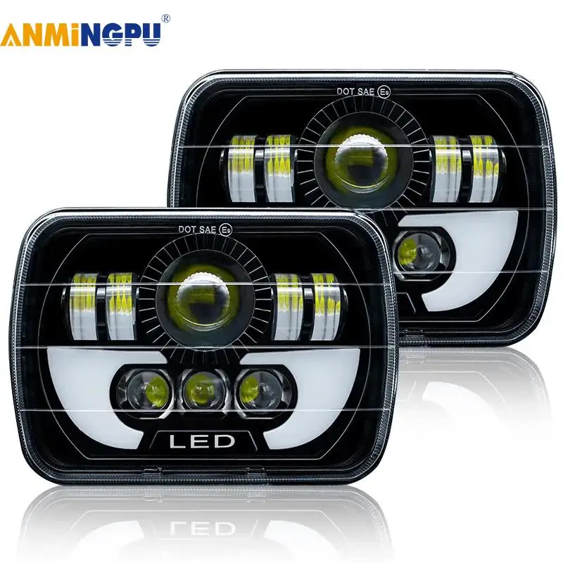 5X7" 7x6 Inch Rectangle LED Headlight DRL Hi-Low Beam For Jeep Wrangler YJ Cherokee XJ Toyota Nissan GMC Ford Car H4 Headlamp
5X7" 7x6 Inch Rectangle LED Headlight DRL Hi-Low Beam For Jeep Wrangler YJ Cherokee XJ Toyota Nissan GMC Ford Car H4 Headlamp