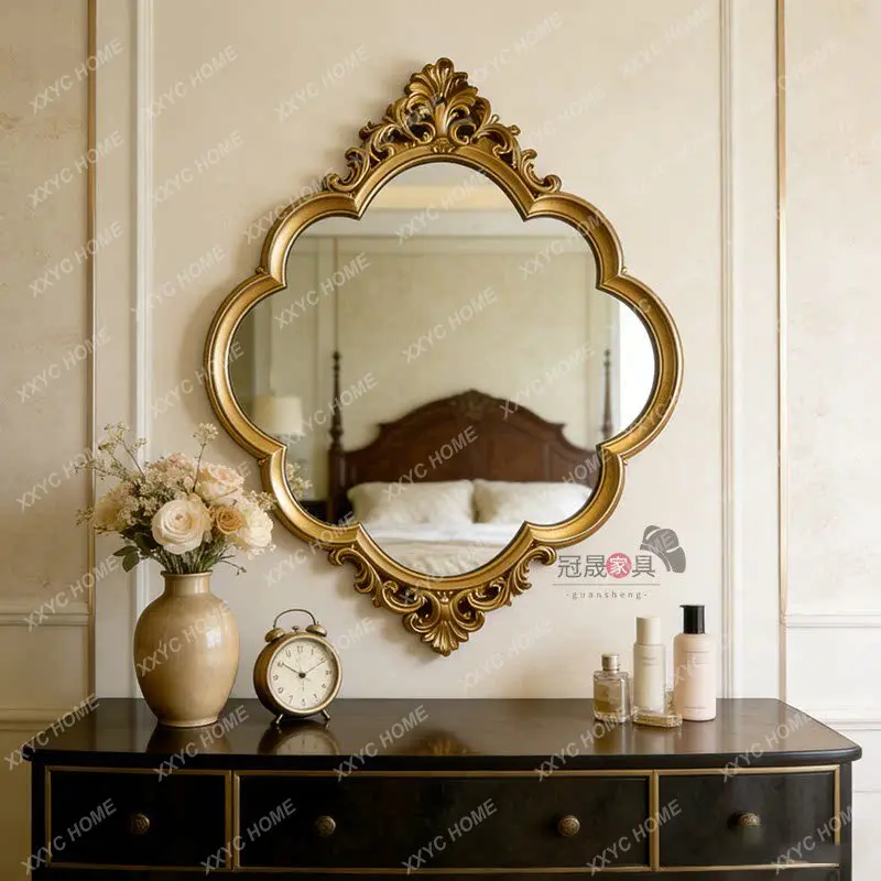 retro bathroom mirror porch background wall decorative carved makeup mirror
retro bathroom mirror porch background wall decorative carved makeup mirror
