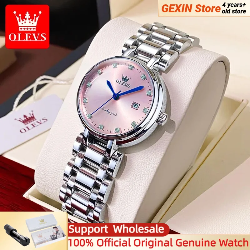 OLEVS 5575 Women's Watches Pink Roman Scale Diamond Dial Elegant Bracelet Necklace Watch Set Gift Fashion Simple Wristwatch
OLEVS 5575 Women's Watches Pink Roman Scale Diamond Dial Elegant Bracelet Necklace Watch Set Gift Fashion Simple Wristwatch