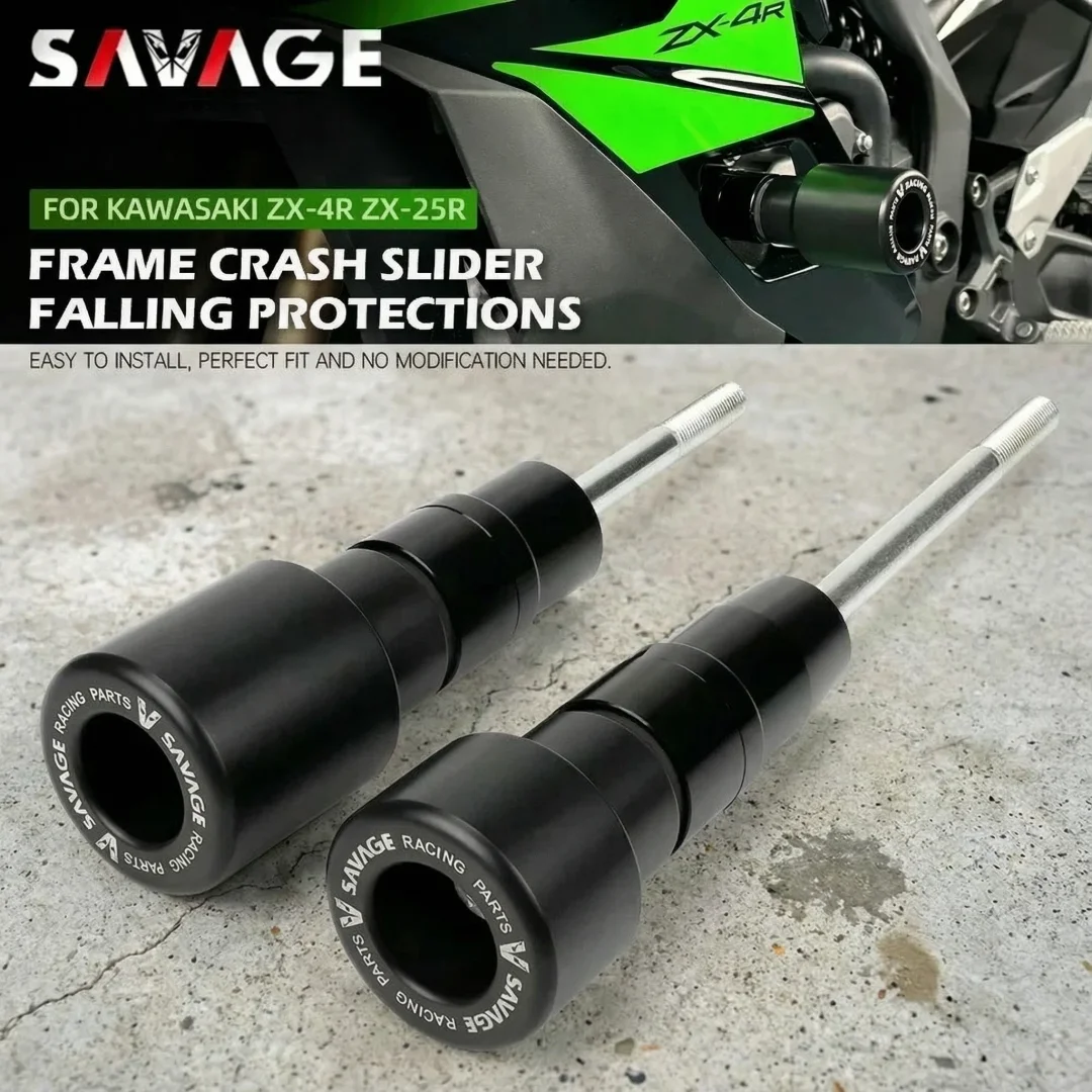 Защита от столкновений слайдера рамы SAVAGE для KAWASAKI NINJA ZX-4R/ZX4RR/ZX-25R/ZX25RR — защита двигателя мотоцикла и обтекателя
Защита от столкновений слайдера рамы SAVAGE для KAWASAKI NINJA ZX-4R/ZX4RR/ZX-25R/ZX25RR — защита двигателя мотоцикла и обтекателя