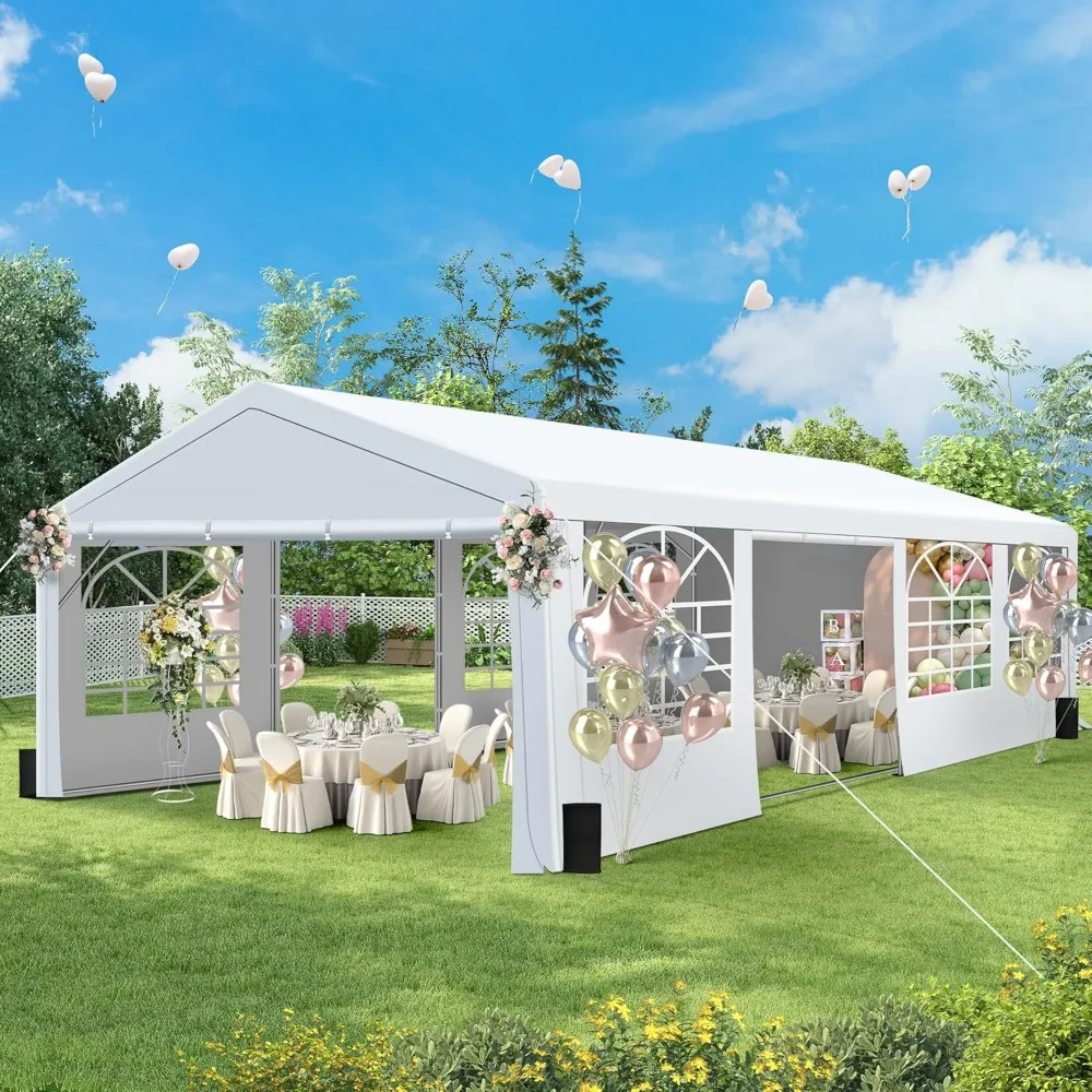 20'x30' Party Tent Heavy Duty, Large Wedding Event Tent with Removable Sidewalls & 4 Sand Bags, Event Canopy Shelter for Parties
20'x30' Party Tent Heavy Duty, Large Wedding Event Tent with Removable Sidewalls & 4 Sand Bags, Event Canopy Shelter for Parties