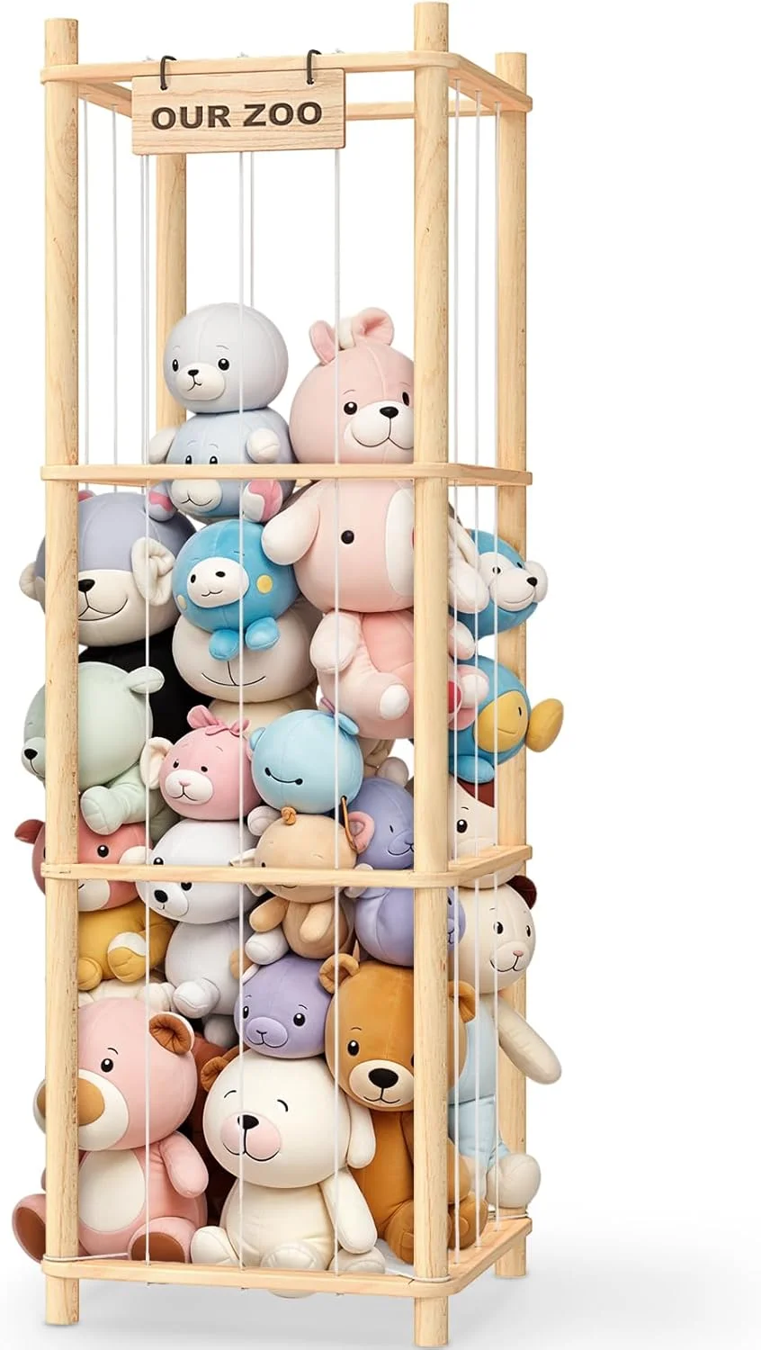 Stuffed Animal Storage & Organizer, Wooden Cute Zoo Toy Holder for Toddler Rooms, Playrooms & Bedrooms
Stuffed Animal Storage & Organizer, Wooden Cute Zoo Toy Holder for Toddler Rooms, Playrooms & Bedrooms