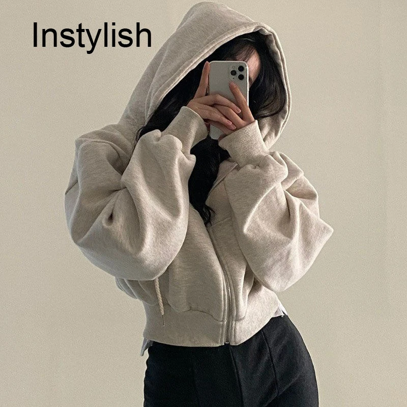 Spring And Autumn New Versatile Zipper Hooded Sweatshirt Women Casual Hooded Y2K Long-Sleeved Top Women Loose And Laid Back Coat
Spring And Autumn New Versatile Zipper Hooded Sweatshirt Women Casual Hooded Y2K Long-Sleeved Top Women Loose And Laid Back Coat