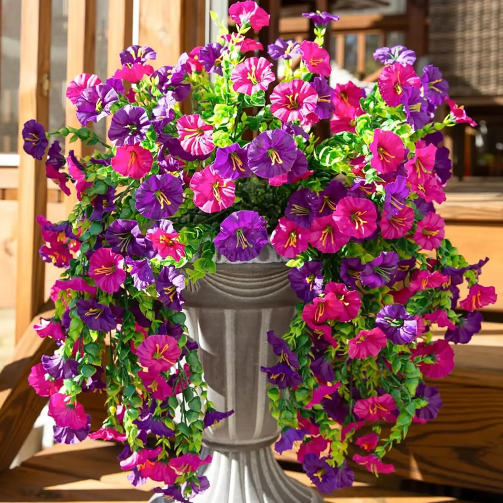 2Pcs Artificial Hanging Flowers for Outdoors Fake Hanging Plants Summer Decor UV Resistant Faux Silk Violet Flowers Greenery Trailing Vines for Indoor Outside Garden Porch Decor
2Pcs Artificial Hanging Flowers for Outdoors Fake Hanging Plants Summer Decor UV Resistant Faux Silk Violet Flowers Greenery Trailing Vines for Indoor Outside Garden Porch Decor