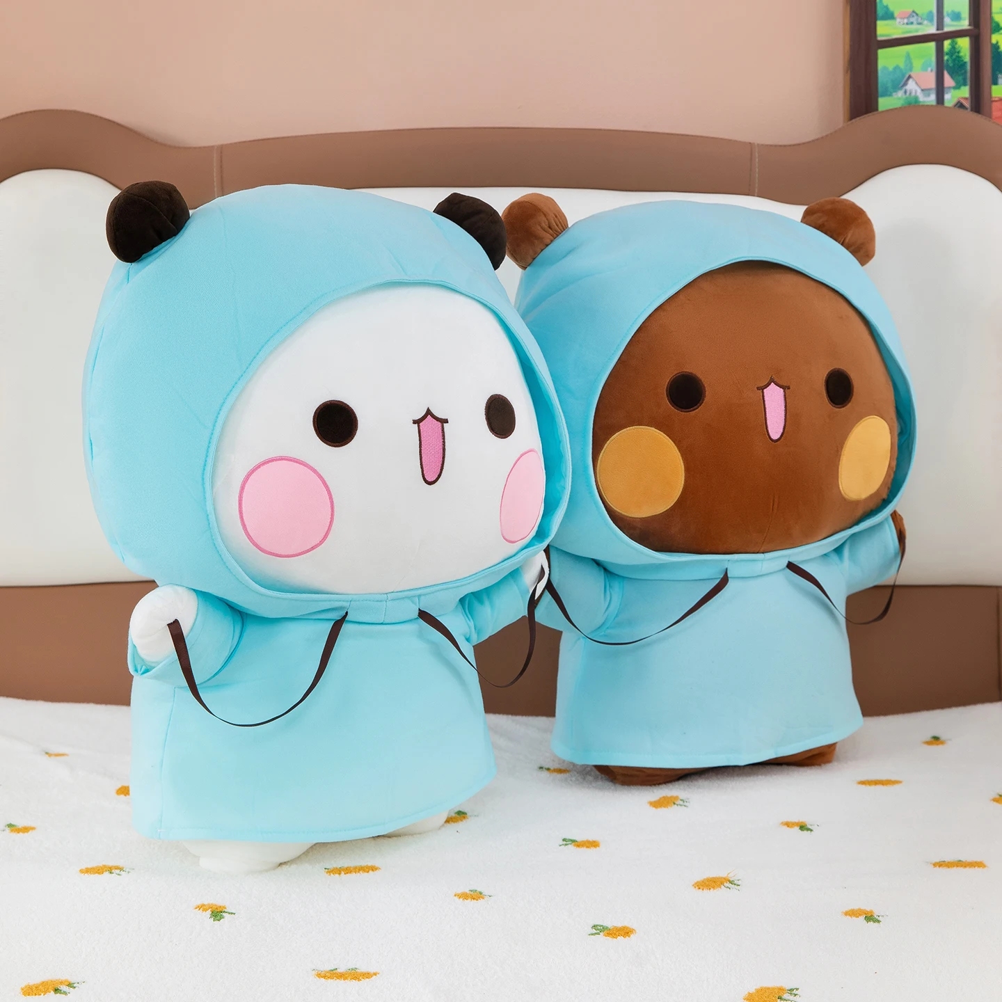 Kawaii Cartoon Bear Wearing Blue Raincoat Stuffed Plush Toy Soft Couple Doll Kawaii Animal Pillow for Children Bedroom Decor
Kawaii Cartoon Bear Wearing Blue Raincoat Stuffed Plush Toy Soft Couple Doll Kawaii Animal Pillow for Children Bedroom Decor