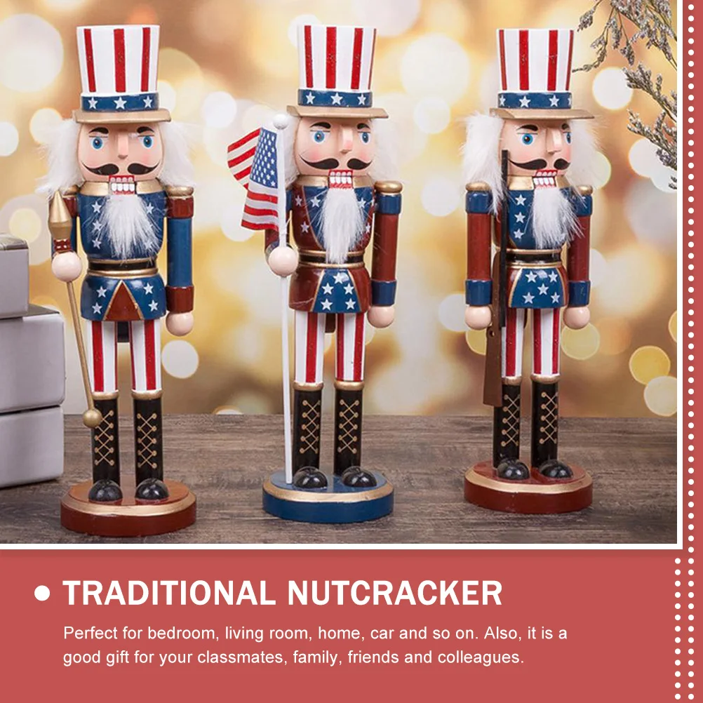 3pcs Wooden Nutcracker Decor American Style Wood Nutcracker Holiday Tall Small Traditional Unique Ornaments For Home Office
3pcs Wooden Nutcracker Decor American Style Wood Nutcracker Holiday Tall Small Traditional Unique Ornaments For Home Office