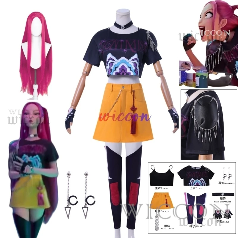 Demon Hunter KPop Mira Cosplay Costume Full Set Anime KPop Demon Cos Hunters Mira Top Skirt Suit Women Halloween Party Roleplay
Demon Hunter KPop Mira Cosplay Costume Full Set Anime KPop Demon Cos Hunters Mira Top Skirt Suit Women Halloween Party Roleplay