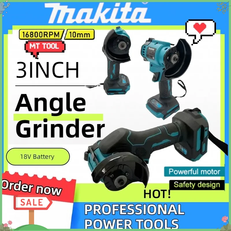 Makita 3 Inch Mini Angle Grinder Power Tool Cutting Circular Cordless Electirc CUT OFF Saw Power Tool For Makita 18V battery
Makita 3 Inch Mini Angle Grinder Power Tool Cutting Circular Cordless Electirc CUT OFF Saw Power Tool For Makita 18V battery