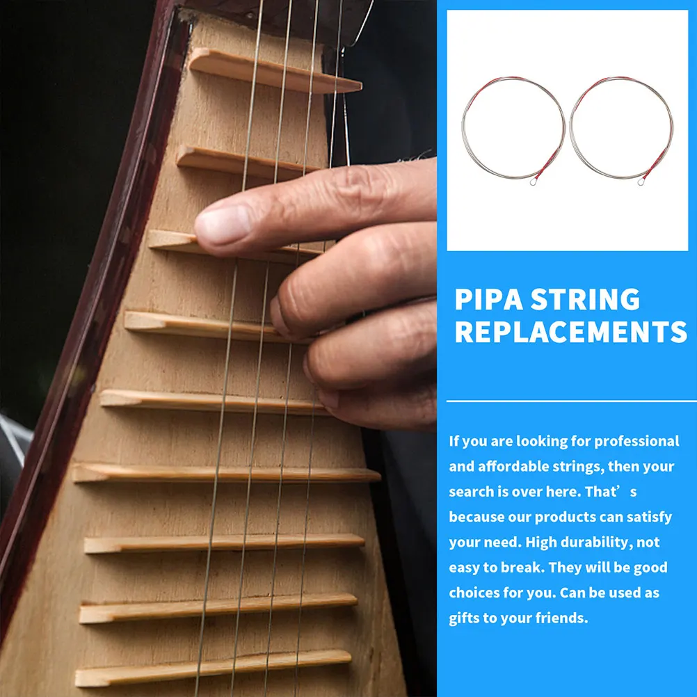 2 Pcs Pipa Strings Easy to Replace Parts Musical Instrument Affordable Lute Metal
2 Pcs Pipa Strings Easy to Replace Parts Musical Instrument Affordable Lute Metal