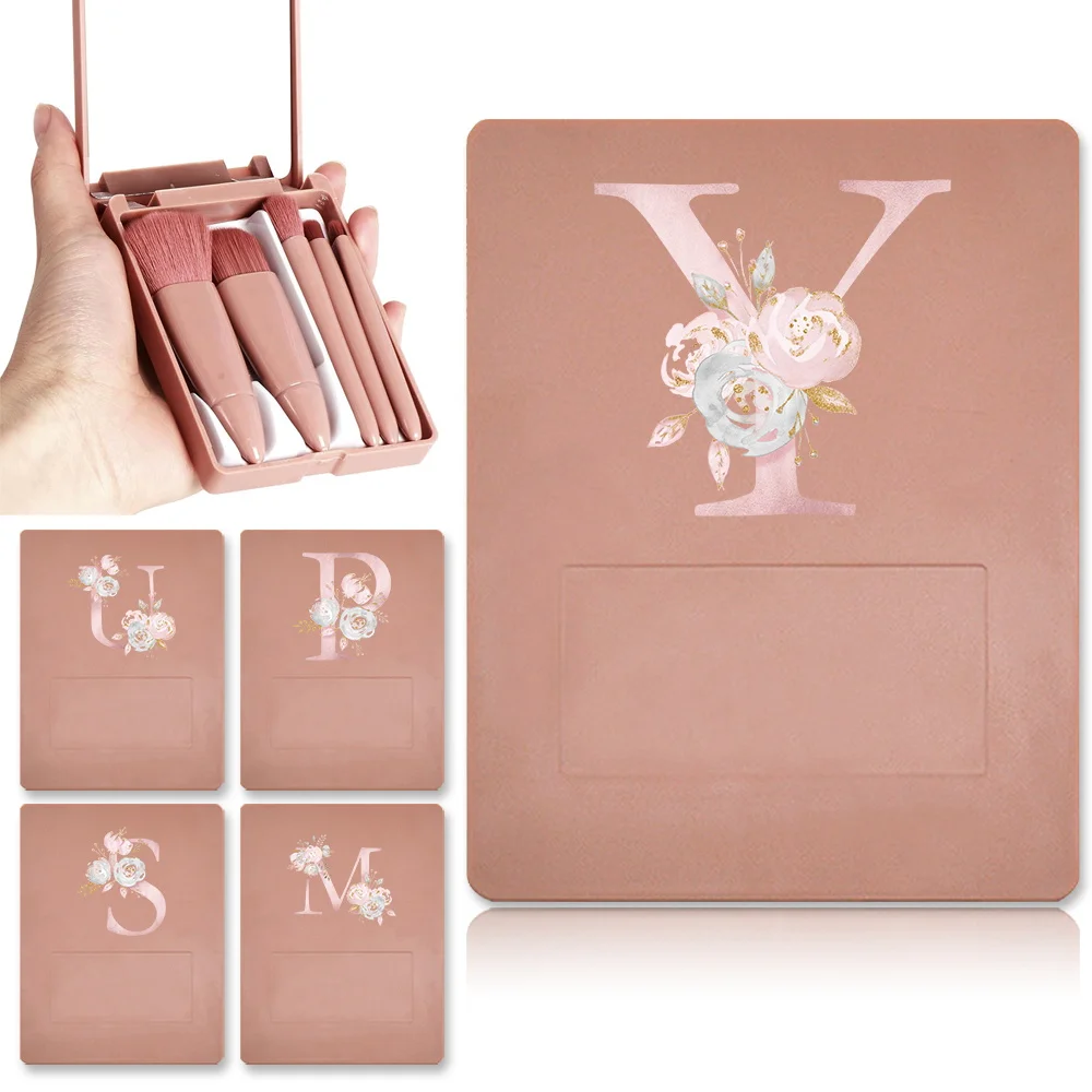 5pcs Portable Makeup Brushes Kit with Pink Flower Print Bright Mirror Case Foundation Loose Powder Lip Brush Set
5pcs Portable Makeup Brushes Kit with Pink Flower Print Bright Mirror Case Foundation Loose Powder Lip Brush Set