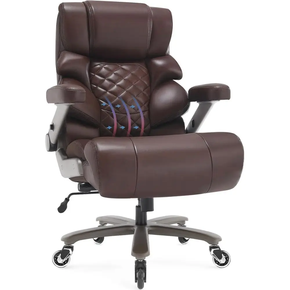 700 lbs Capacity Ergonomic High-Back Swivel Chair with Adjustable Lumbar Support and Quiet Wheels for Large Desks
700 lbs Capacity Ergonomic High-Back Swivel Chair with Adjustable Lumbar Support and Quiet Wheels for Large Desks