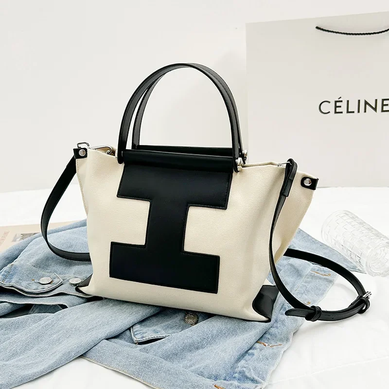 New in 2025 - Fashionable Canvas Splicing Handbag. Large Capacity, Contrasting Color Design, Versatile Shoulder Messenger Bag
New in 2025 - Fashionable Canvas Splicing Handbag. Large Capacity, Contrasting Color Design, Versatile Shoulder Messenger Bag