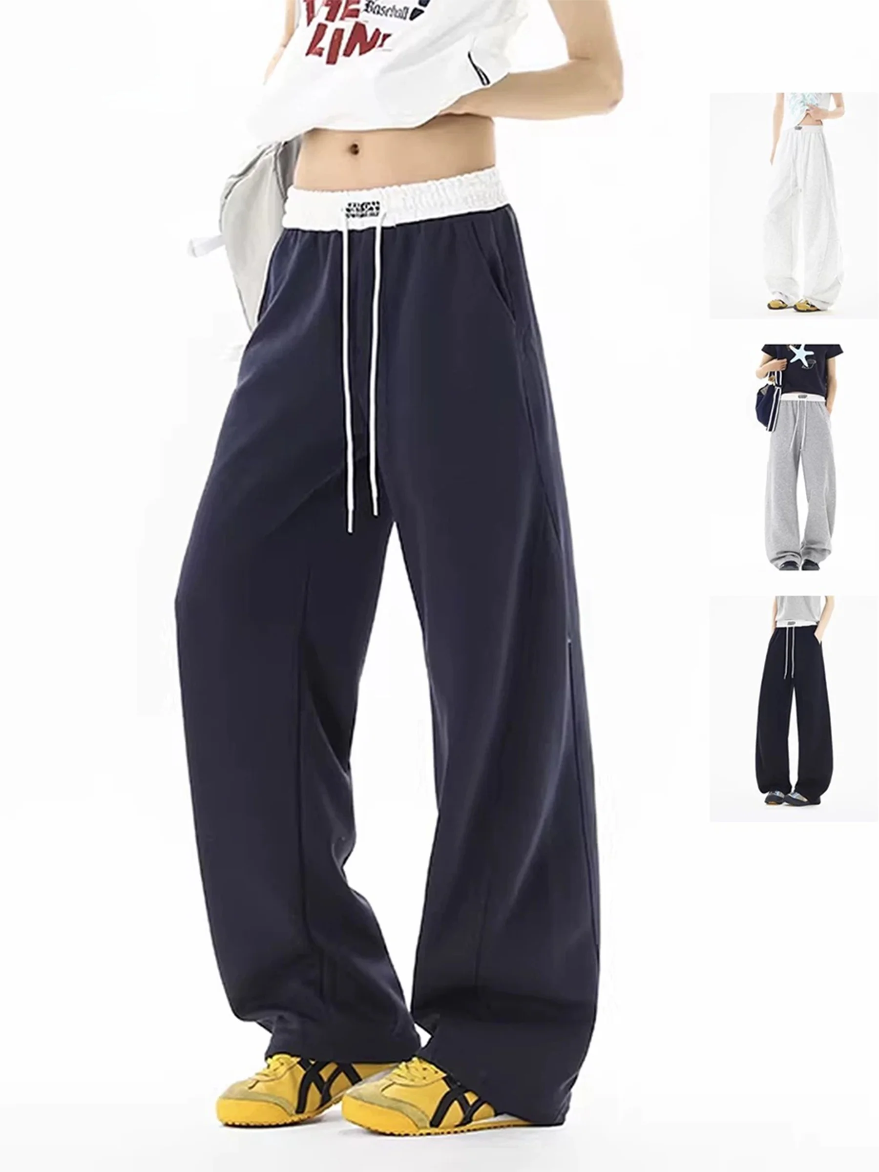 American Color Block Waist Knife Casual Pants Women's Men's Summer Loose Drapey Sports Sweatpants Straight Wide Leg Floor-Len...
American Color Block Waist Knife Casual Pants Women's Men's Summer Loose Drapey Sports Sweatpants Straight Wide Leg Floor-Len...