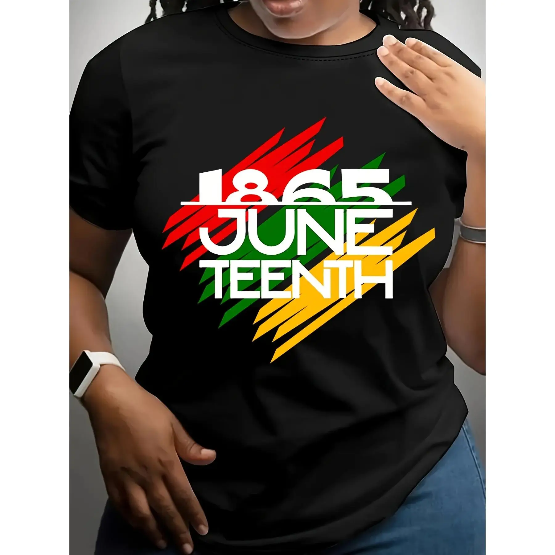 Women's Juneteenth Celebration T-Shirt - 100% Cotton Crew Neck, Short Sleeve, Casual Knit Fabric Tee, Machine Washable, Regular
Women's Juneteenth Celebration T-Shirt - 100% Cotton Crew Neck, Short Sleeve, Casual Knit Fabric Tee, Machine Washable, Regular