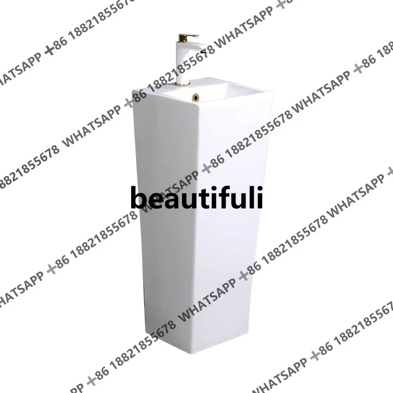 Ceramic column basin Floor wash basin Single hole integrated type
Ceramic column basin Floor wash basin Single hole integrated type