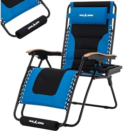 Zero Gravity Chair 30In XL Oversized Outdoor Anti Gravity Chairs Patio Lounge Folding Adjustable Chair with Cup Holder, Foot Pad
Zero Gravity Chair 30In XL Oversized Outdoor Anti Gravity Chairs Patio Lounge Folding Adjustable Chair with Cup Holder, Foot Pad