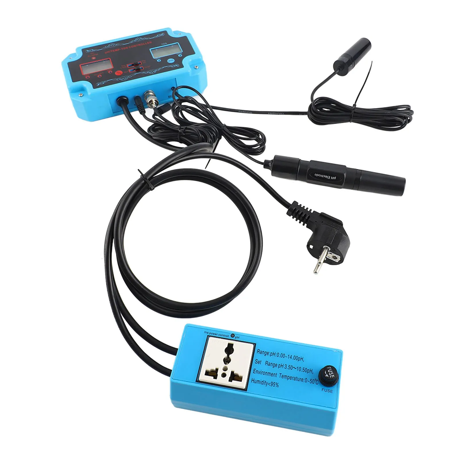 3in1 pH/TDS/TEMP Water Quality Detector pH Controller Repleaceable Electrode BNC Type Probe Water Quality Tester EU Plug
3in1 pH/TDS/TEMP Water Quality Detector pH Controller Repleaceable Electrode BNC Type Probe Water Quality Tester EU Plug