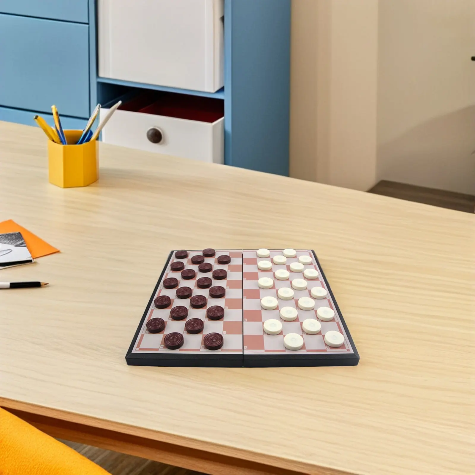 International Draughts Plastic Foldable Set Lightweight Magnetic Board Game for Family and Outdoor
International Draughts Plastic Foldable Set Lightweight Magnetic Board Game for Family and Outdoor