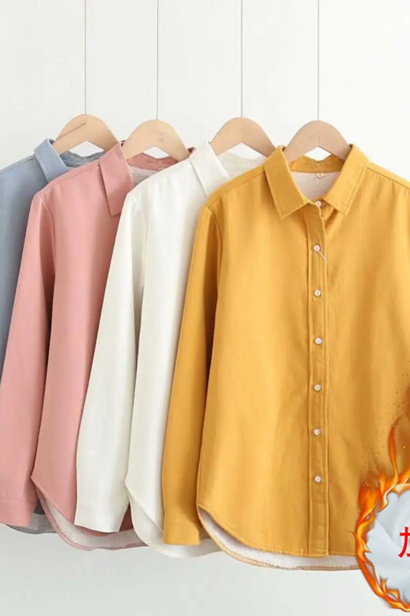 Осень-зима 2022, новая женская теплая толстая облегающая рубашка в японском стиле из бархата из чистого хлопка
Осень-зима 2022, новая женская теплая толстая облегающая рубашка в японском стиле из бархата из чистого хлопка