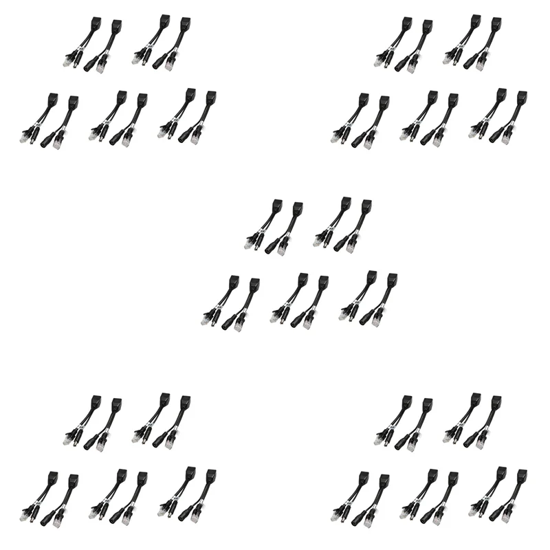 AP-50Pcs(25Pair) POE Splitter POE Switch POE Cable Adapter Tape Screened 5V 12V 24V 48V Power Supply Cable 5.5X2.1Mm
AP-50Pcs(25Pair) POE Splitter POE Switch POE Cable Adapter Tape Screened 5V 12V 24V 48V Power Supply Cable 5.5X2.1Mm