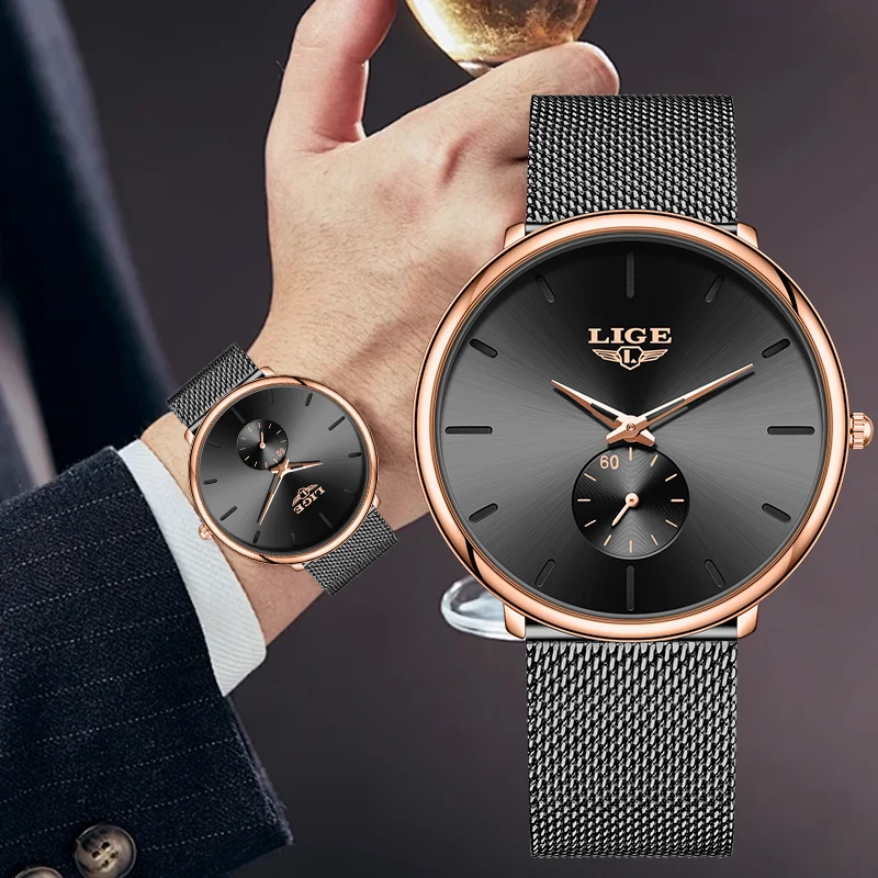 LIGE Top Brand Luxury Quartz Watch Fashion Classic Casual Sport Simple Steel Mesh Strap Waterproof Watches Male Montre Homme+Box
LIGE Top Brand Luxury Quartz Watch Fashion Classic Casual Sport Simple Steel Mesh Strap Waterproof Watches Male Montre Homme+Box
