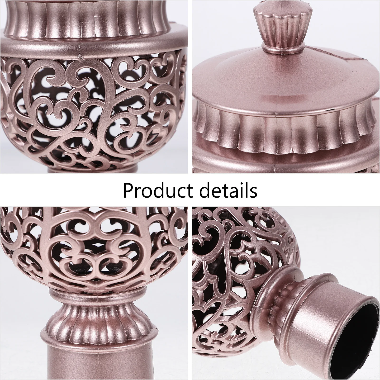 4Pcs Decorative Curtain Rod Heads Sturdy Plastic Hollow-Out Design Suitable for Various Home Decor Styles Curtain Pole
4Pcs Decorative Curtain Rod Heads Sturdy Plastic Hollow-Out Design Suitable for Various Home Decor Styles Curtain Pole